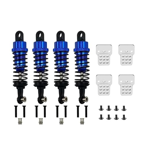 SONHWNGE 1 Set RC Auto Metall Stoßdämpfer Öl Gefüllt Typ Mit Shock Tower for WPL C14 C24 for MN D90 D91 MN99 99 Einstellbare Upgrade Teile(Blauw) von SONHWNGE