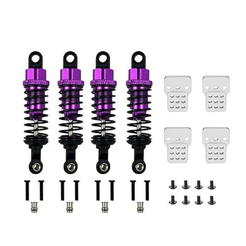 SONHWNGE 1 Set RC Auto Metall Stoßdämpfer Öl Gefüllt Typ Mit Shock Tower for WPL C14 C24 for MN D90 D91 MN99 99 Einstellbare Upgrade Teile(Purple) von SONHWNGE