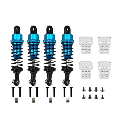 SONHWNGE 1 Set RC Auto Metall Stoßdämpfer Öl Gefüllt Typ Mit Shock Tower for WPL C14 C24 for MN D90 D91 MN99 99 Einstellbare Upgrade Teile(Sky Blue) von SONHWNGE