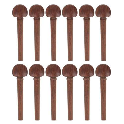 SONHWNGE 12 Teile/Satz Oud String Pegs Mahagoni Ebenholz Oud Laute Tuning Welle Ersatzteile Musical Instrument Zubehör(Mahogany) von SONHWNGE