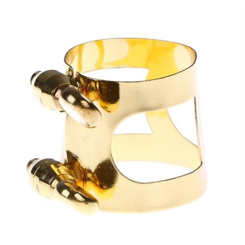 SONHWNGE 1PCS Klarinette Ligatur Clip Verschluss for Klarinette Teile Metall Edelstahl Mundstück Schutz Durchmesser 27mm(Gold) von SONHWNGE