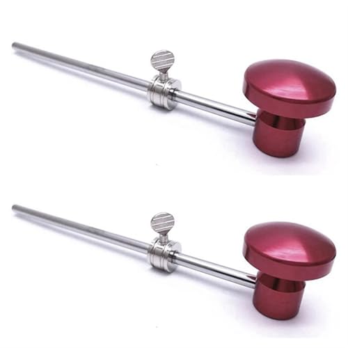 2X Aluminiumlegierung Bass Drum Pedal Beater Kick Drum Fußpedal Beater Percussion Instrument Zubehör, Rot von SONHWNGE