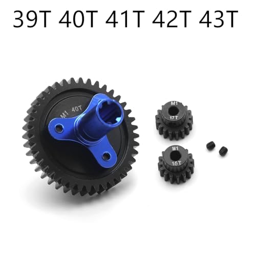 SONHWNGE 39/40/40/42/43T Rutschkupplung M1-Getriebe for Arrma 1/10 Granit Senton Big Rock 3S Kraton Outcast 4S 1/8 Typhon 3S Upgrade-Teile(39T and 16T 17T) von SONHWNGE