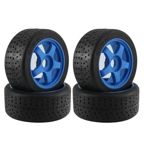 SONHWNGE 4 Stück 5 Speichen 100 x 42 mm 42/100 Reifen 17 mm Radsechskant for 1/7 Infraction Felony Limitless RC Car Upgrade-Teile(Blauw) von SONHWNGE