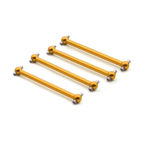 SONHWNGE 4 Stücke RC Auto Vorne und Hinten Metall Hundeknochen for WLtoys A979 A959-07 A949 A959 A969 K929 for Himoto E18 for Spino HSP 1:18 RC Autoteile(Golden) von SONHWNGE