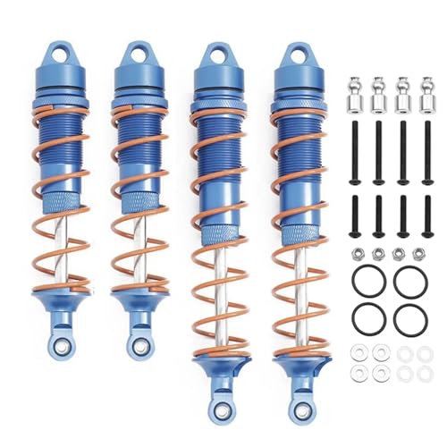 SONHWNGE 4 stücke 110mm 135mm Metall Öl Stoßdämpfer Dämpfer for ARR-MA 6S 1/7 for Fireteam 1/8 for Kraton for Notorious Outcast RC Auto Teile(Blauw) von SONHWNGE