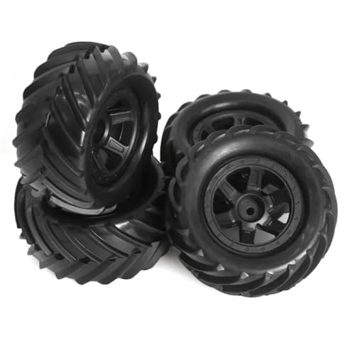 SONHWNGE 4 stücke 90mm Monster Truck Buggy Reifen Rad 12mm Hex for TRXS E-Revo for MJX 16207 16208 for SCY 16101 for HBX 1/16 RC Auto Upgrade Teile von SONHWNGE