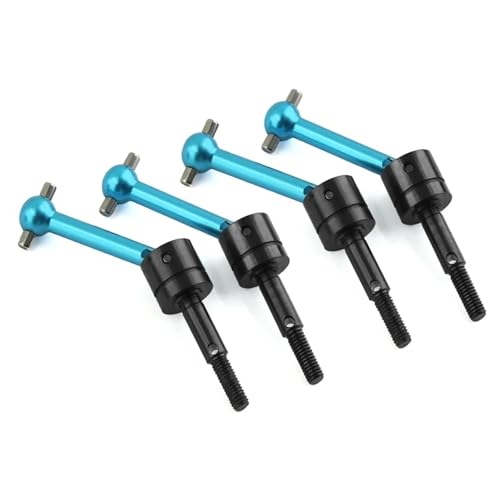 SONHWNGE 4 stücke Metall Universal Antriebswelle Antriebswelle CVD 53792 for TT01 TT02 TT01D TT01E TA04 1/10 RC Auto Upgrades Teile(4pcs Blue) von SONHWNGE