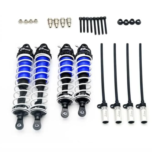 SONHWNGE 4PCS ZD Racing RC Auto Stoßdämpfer Dämpfer Kit for 1/7 RC for Losi for Mojave DBX-07 Wüste Buggy Metall Vorne und Hinten RC Auto Teile(Blue Black) von SONHWNGE