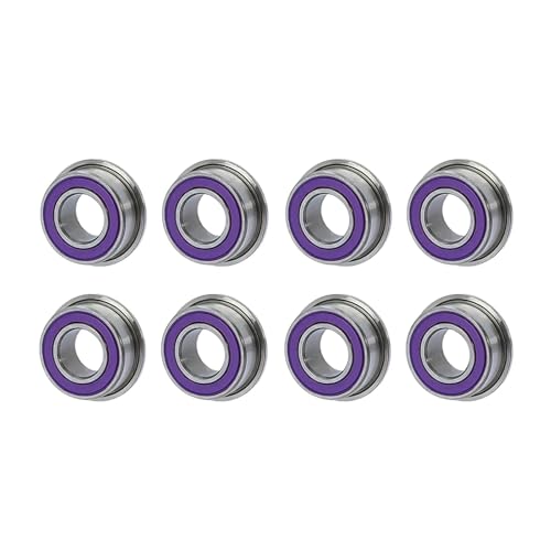 SONHWNGE 5 * 10 * 4mm 2.Low LCG Getriebe Flansch Kugellager for 1/10 RC Crawler Scx10 III II Capra Trx4 Gelb Lager Kit Upgrade Teile(Purple) von SONHWNGE