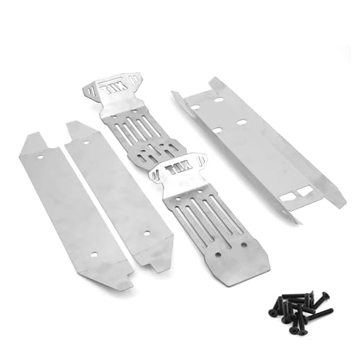 SONHWNGE 5 Stück Edelstahl vorne und hinten Chassis Armor Skid Plate Protector for 1/6 for Trax-xas XRT RC Truck Car Upgrade-Teile von SONHWNGE