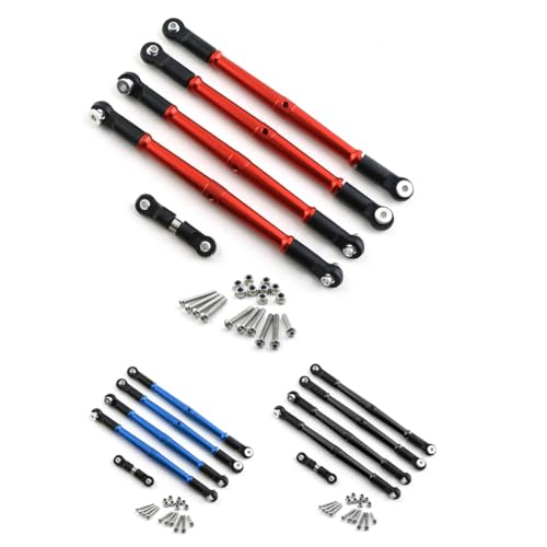 SONHWNGE 5 stücke Metall Vorne und Hinten Link Stange Spurstange Zugstange Servo Stange for Arrma 1/8 Karton Outcast Notorious Upgrade Teile(Blauw) von SONHWNGE