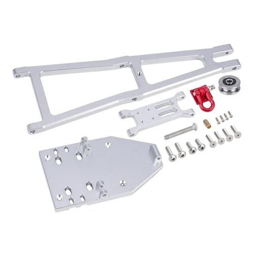 SONHWNGE Aluminium 1/10 Maßstab Windenwagen/Abschleppwagen Kranarm Bausatz Simulation for RC Crawler Axial Capra 1.9UTB Trail Buggy Upgrade Teile(Silver) von SONHWNGE