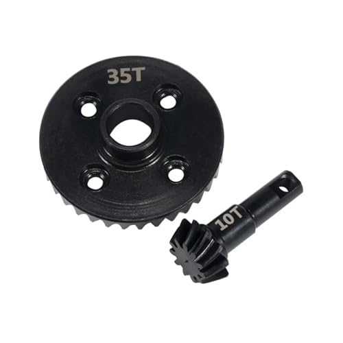 SONHWNGE Aus Stahl gefertigtes TRX4 Overdrive Underdrive Achsdifferential Schrägverzahnungsring Ritzel-Set for 1/10 RC Crawler TRX6 Portal-Upgrade(Black Underdrive Gear) von SONHWNGE