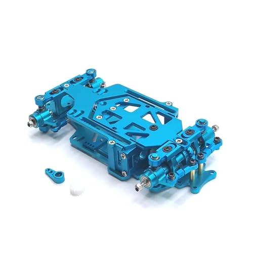 SONHWNGE Geeignet for RC01 1/28 RC Auto, Ganzmetall-Heckantrieb, Drift-Moskito-Automodell, ferngesteuertes Auto(Blauw) von SONHWNGE