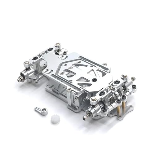 SONHWNGE Geeignet for RC01 1/28 RC Auto, Ganzmetall-Heckantrieb, Drift-Moskito-Automodell, ferngesteuertes Auto(Silver) von SONHWNGE