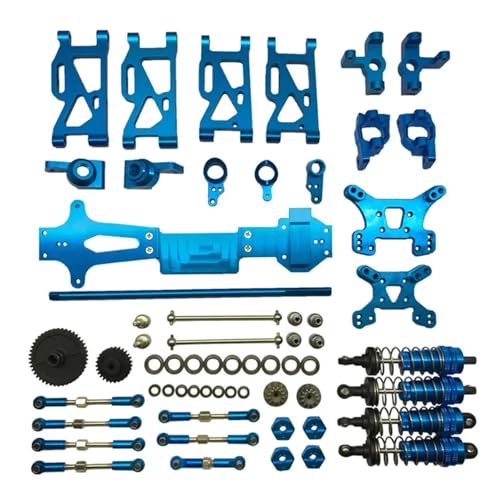 SONHWNGE Geeignet for WLtoys 1/14 144010 144002 144001 RC Autozubehör Metall Upgrade und Modifikation Kit(Blauw) von SONHWNGE