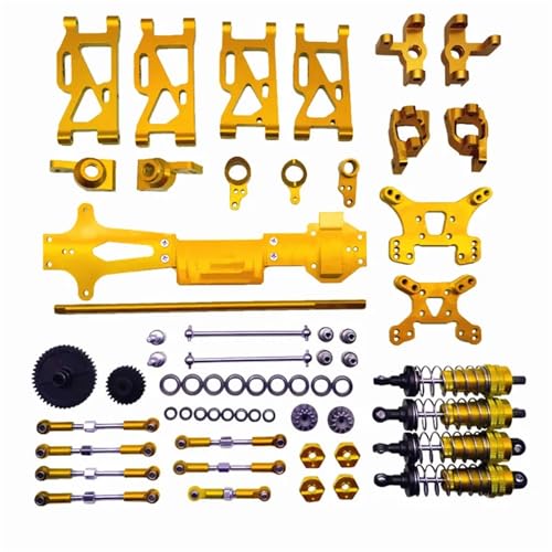 SONHWNGE Geeignet for WLtoys 1/14 144010 144002 144001 RC Autozubehör Metall Upgrade und Modifikation Kit(Gold) von SONHWNGE