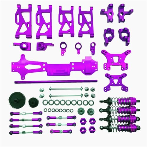 SONHWNGE Geeignet for WLtoys 1/14 144010 144002 144001 RC Autozubehör Metall Upgrade und Modifikation Kit(Purple) von SONHWNGE