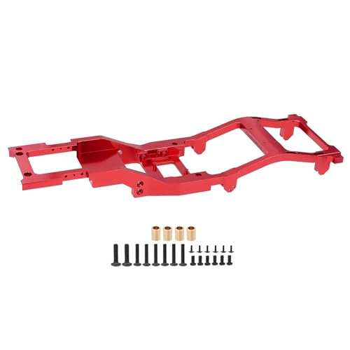 SONHWNGE MN82 Metall Auto Chassis Rahmen Körper for Mangniu 1/12 MN82 LC79 RC Auto Integrierte Rahmen Modifikation Aluminium Upgrade Teile(Rood) von SONHWNGE