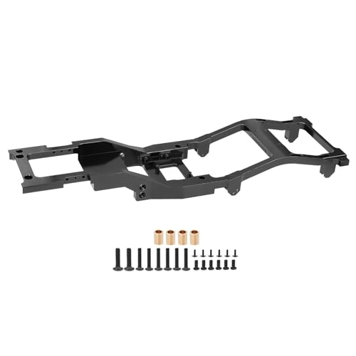 SONHWNGE MN82 Metall Auto Chassis Rahmen Körper for Mangniu 1/12 MN82 LC79 RC Auto Integrierte Rahmen Modifikation Aluminium Upgrade Teile(Zwart) von SONHWNGE