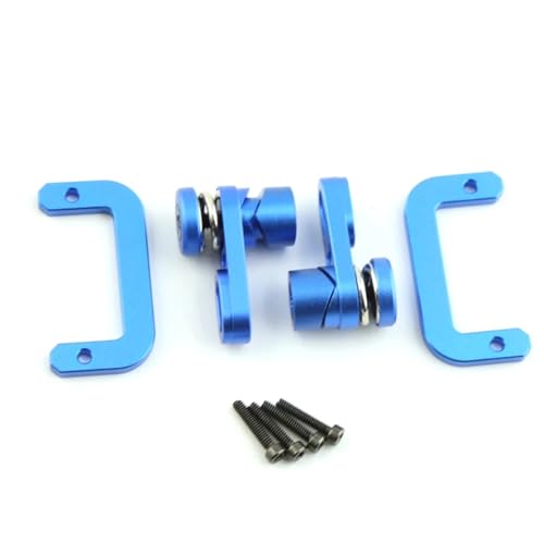 SONHWNGE Metal Dig 2-Gang-Schaltservo-Hupenarm und Schutzhalterungsset for Axial SCX10 III 1/10 RC Crawler Car, Upgrade-Teile-Zubehör(Blauw) von SONHWNGE