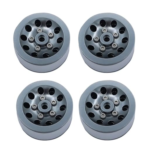 SONHWNGE Metall Beadlock Radnabe Felgen mit Reifen for 1/16 WPL C14 C24 B14 B24 B16 1/12 MN78 MN99S MND90 RC Auto Upgrade Teile(Gray Rims) von SONHWNGE