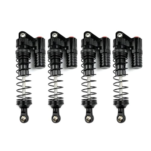 SONHWNGE Metall Huckepack Stoßdämpfer Dämpfer 90mm for 1/10 RC Crawler Auto Axial SCX10 90046 TRX4 D90 KM2 Upgrade Teile(4pcs Black) von SONHWNGE