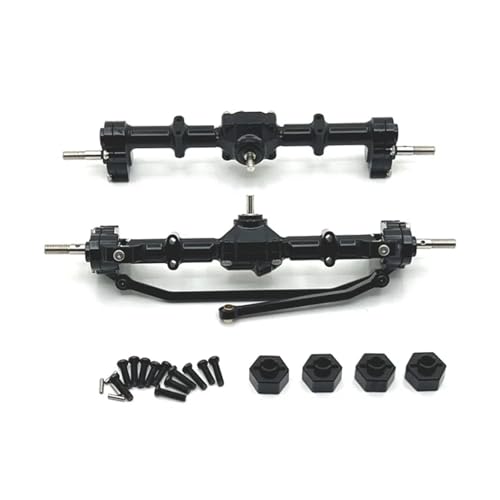 SONHWNGE Metall Upgrade 12mm Stecker Vordere und Hintere Tür Brücke Montage for MN Modell 1/12 MN168 RC Auto Teile(Zwart) von SONHWNGE