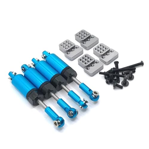 SONHWNGE Metall-Upgrade-Modifikation, hydraulische Stoßdämpfer-Stoßdämpferhalterung for WPL C14 C24 B14 B24 for He-ngLong for FeiYu for JJRC RC-Autoteile(Sky Blue) von SONHWNGE