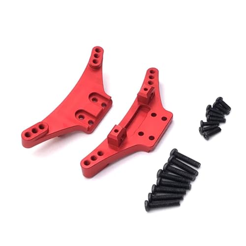 SONHWNGE Metall-Upgrade-Modifikation vorne und hinten Stoßdämpferhalterung for WLtoys 104009 12401 12402 12403 12404 12409 RC-Autoteile(Rood) von SONHWNGE