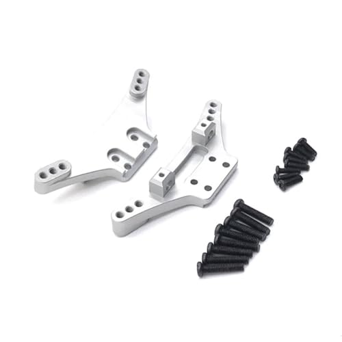 SONHWNGE Metall-Upgrade-Modifikation vorne und hinten Stoßdämpferhalterung for WLtoys 104009 12401 12402 12403 12404 12409 RC-Autoteile(Silver) von SONHWNGE