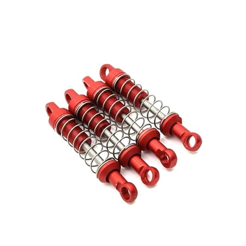 SONHWNGE Metall Upgrade Nicht-Hydraulische Externe Feder Stoßdämpfer Set for MN Modell 1/12 MN168 New99S MN78 RC Auto Teile(Rood) von SONHWNGE