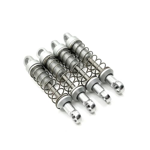 SONHWNGE Metall Upgrade Nicht-Hydraulische Externe Feder Stoßdämpfer Set for MN Modell 1/12 MN168 New99S MN78 RC Auto Teile(Silver) von SONHWNGE