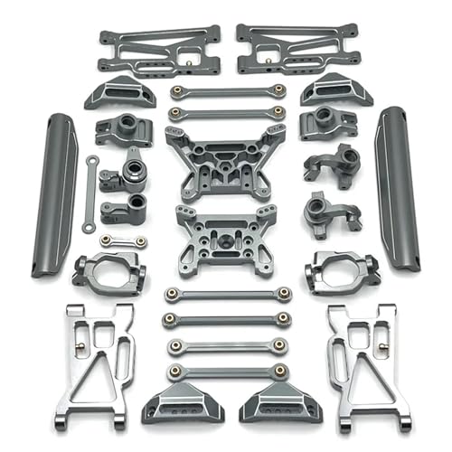 SONHWNGE Metall-Upgrade- und Modifikationskit-Paket for MJX 1/10 10208 Monster RC-Autoteile(Dark Grey) von SONHWNGE