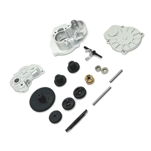 SONHWNGE Metall Verbesserte Dual-Speed-Übertragung for FMS 1/24 FCX24 for Xiaoqi FCX18 Brecher K5 RC Auto Teile(Silver) von SONHWNGE