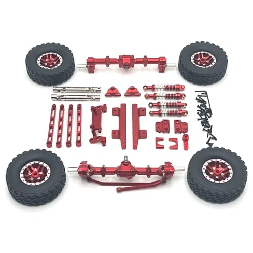 SONHWNGE Metall Verbesserte Tür Brücke Klemme Reifen Stoßdämpfer Kit for MN Modell 1/12 MN82 LC79 RC Auto Teile(Rood) von SONHWNGE