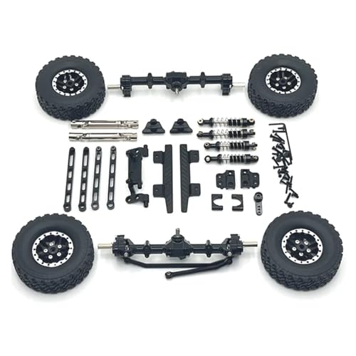 SONHWNGE Metall Verbesserte Tür Brücke Klemme Reifen Stoßdämpfer Kit for MN Modell 1/12 MN82 LC79 RC Auto Teile(Zwart) von SONHWNGE