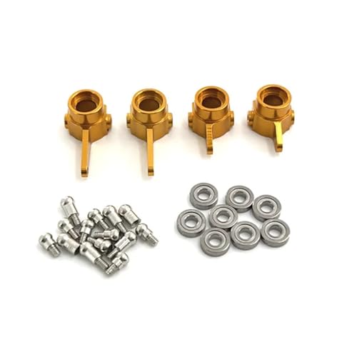 SONHWNGE Metall verbesserte Lenkschale 3 * 7 * 2 mm Lager, for WLtoys 1/28 284161 284010 284131 K989 k979 K969 P929 P939 RC Autoteile(Yellow) von SONHWNGE