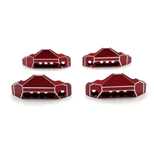 SONHWNGE Metall verbesserte Vorder- und Hinterradaufhängungsschutzteile for MJX 1/10 10208 Monster RC Autoteile(Rood) von SONHWNGE