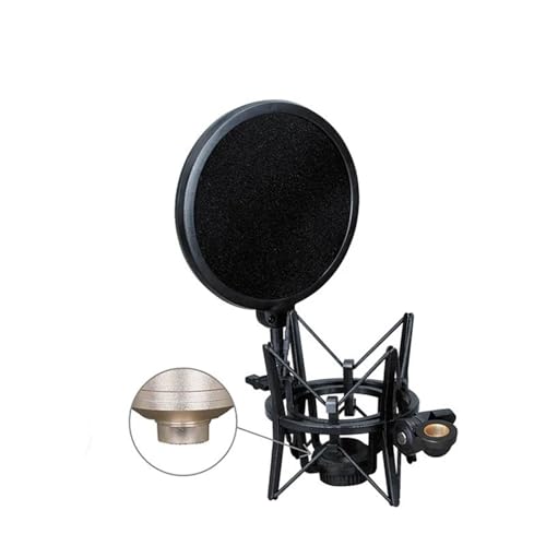 SONHWNGE Mikrofon Mic Shock Mount Schild Gelenkkopf Halter Ständer Halterung for Studio Shockmount Clip Suspension Spider Halterung(SH-101) von SONHWNGE