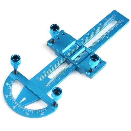 SONHWNGE RC Auto Metall Stoßdämpfer Lineal Schock Synchronizer RC Auto Werkzeug Bereich 12 cm for 1/8 1/10 1/12 1/16 1/18 1/24 RC Auto(Blauw) von SONHWNGE