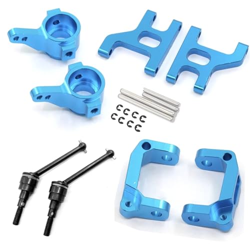 SONHWNGE RC Autos Teile Vorne C-Hub Carrier (L/R) Lower Suspension Arme Knuckle Arm Pfosten Universal Angetrieben Dogbone 1/10 for TAM-IYA CC01(Blauw) von SONHWNGE