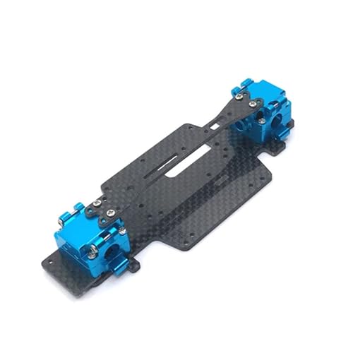 SONHWNGE Upgrade Carbon Faser Bodenplatte Getriebe Radstand 98-102mm for WLtoys 1/28 284131 K969 K979 K989 K999 P929 p939 RC Auto Teile(Sky Blue) von SONHWNGE