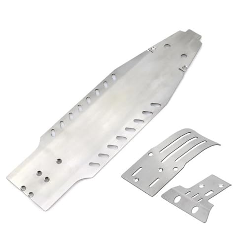 SONHWNGE Upgrade-Teile aus Aluminiumlegierung, Chassis-Schutzplatten-Set, leichte Schutzplatte, geeignet for Tam-iya 1/10 BBX BB-01 BB01 Off-Road to(Armor 3 Piece Set) von SONHWNGE