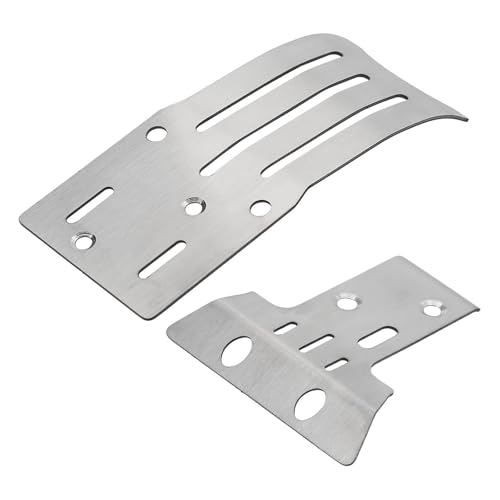 SONHWNGE Upgrade-Teile aus Aluminiumlegierung, Chassis-Schutzplatten-Set, leichte Schutzplatte, geeignet for Tam-iya 1/10 BBX BB-01 BB01 Off-Road to(Front Rear Armor) von SONHWNGE