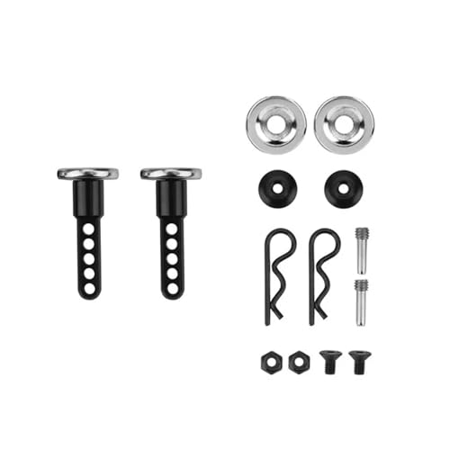 SONHWNGE Vordere und hintere verlängerte Karosseriepfostenhalterungen aus Metall mit Magnet for Axial SCX10 II 90046 1/10 RC Crawler Upgrade-Teile(27mm) von SONHWNGE