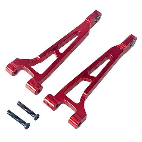 SONHWNGE for Hyper Go for MJX 1/14 14209 14210 H14BM Fernbedienung Fahrzeug Rc Auto Teile Metall Upgrade Teile Hinten Ober arm Zubehör(Rood) von SONHWNGE