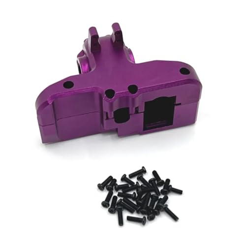 SONHWNGE for MJX for Hyper Go 14209 14210 Metall Hinten Getriebe Gehäuse Getriebe Differential Fall 1/14 RC Auto Upgrade Teile Zubehör(Purple) von SONHWNGE