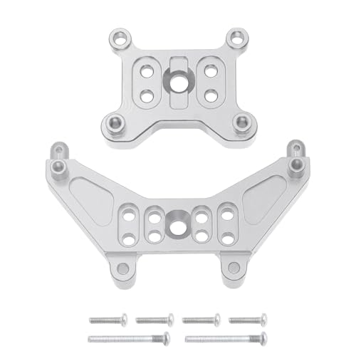 SONHWNGE for Mjx H-yp-er Go 14303 14302 14301 Metall vorne hinten Stoßdämpferturm Stoßdämpferhalterung Fernbedienung Auto Aluminium Upgrade-Teile(Silver) von SONHWNGE